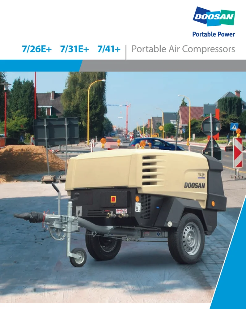 Doosan( Ingersoll Rand) Diesel portable air compressor 7/26EStageIIIA