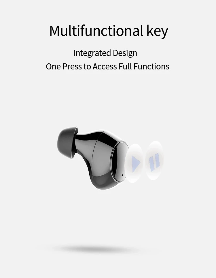 2019 Amazon Hot Selling TWS Mini Headsets True Wireless BT 5.0 Two Sides Calling Earbuds with Charging Case - ANKUX.COM