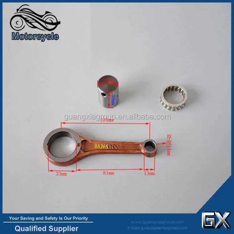 Motorcycle Engine Parts Bajaj 100 Engine Connecting Rod Pin/rod/bearing