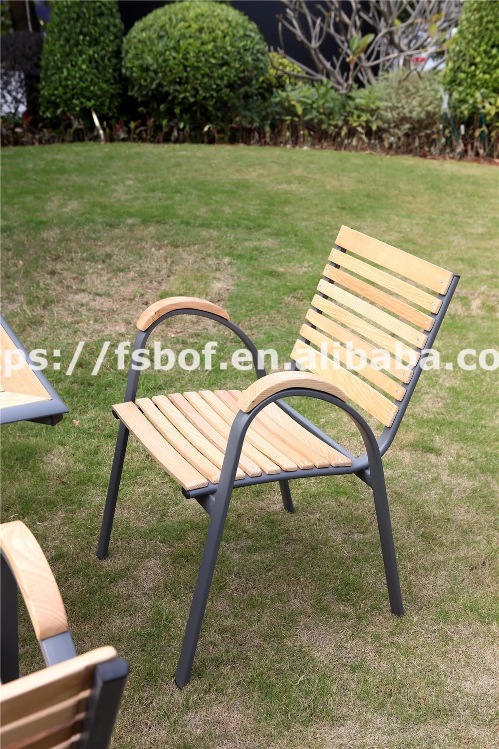 Outdoor Furniture Set Of Plastic Wood Dining Chairs And Tables Aluminium Plastic Wood Stackable Chair For Restaurant Cafe Shop View Outdoor Bar Furniture Sets Jiujia Product Details From Foshan Jiujia Furniture Co