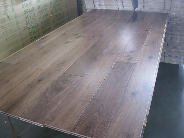 Stained Walnut Solid Hardwood Floor