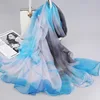 Hangzhou High Quality Printing Silk Texture Shawl Women Summer Beach Sunscreen Chiffon Scarf 185x120cm