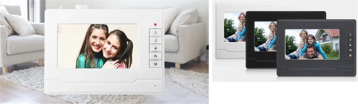 2019 new 4 wired villa video door phone 7inch TFT LCD screen night vision color camera waterproof home security intercom system