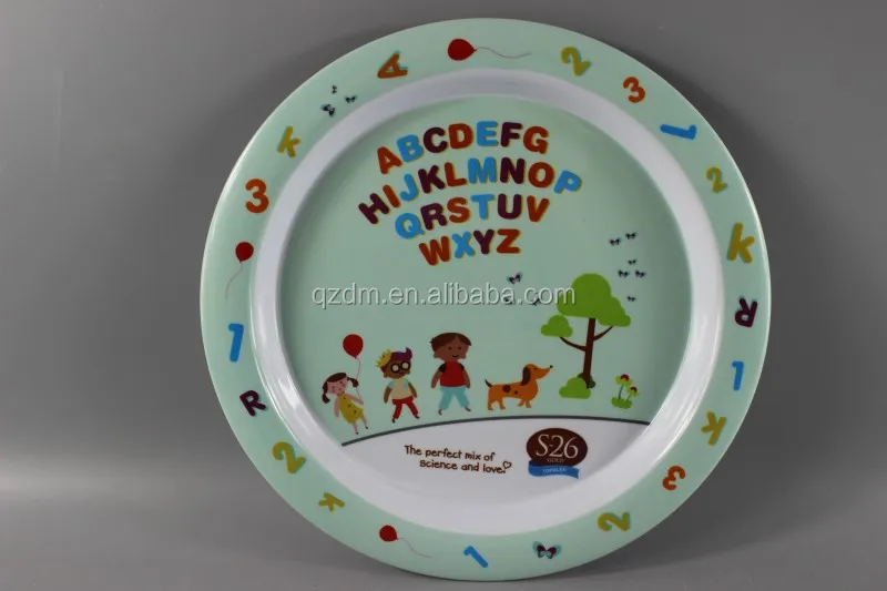 Sales promotion Melamine Kids Dinner Plate Lunch Dishes