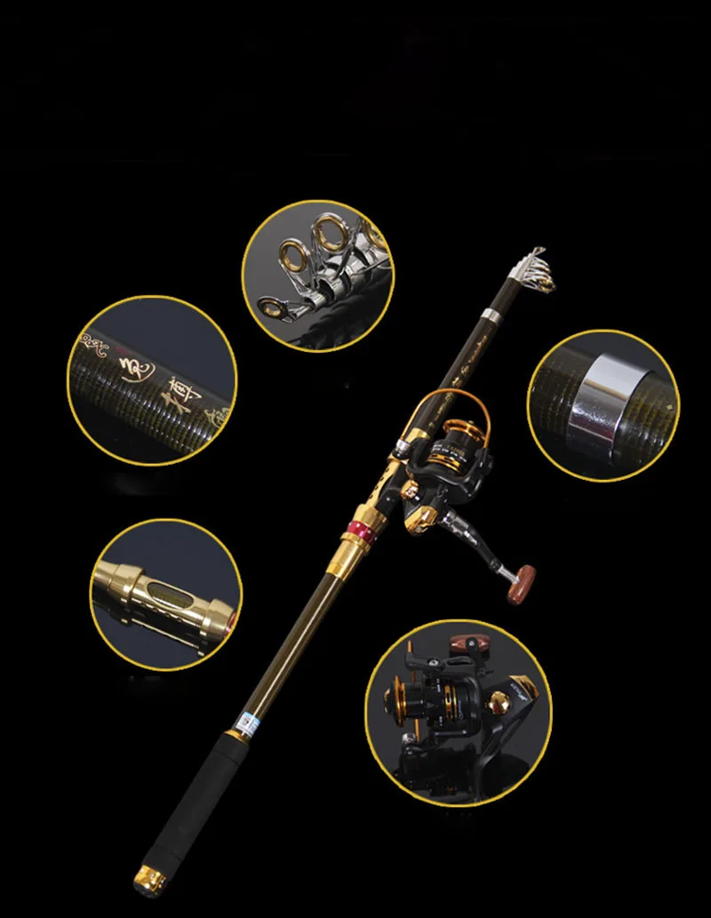 FTC001 2.1M Carbon Fiber Fishing Rods Wholesale Fishing Tackle, View