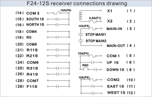 F21 e1b telecrane схема подключения