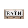 Apply To The Bathroom Rectangle White Enamel Trim Wall Hook