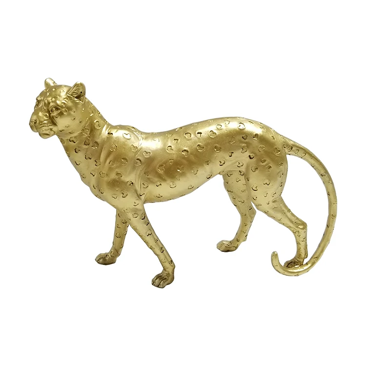 resin leopard garden ornament