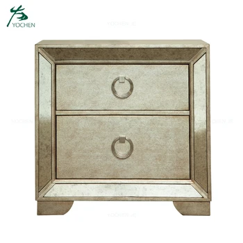 Classical Luxury 2 Drawer Mirrored Nightstand Bedsides Buy