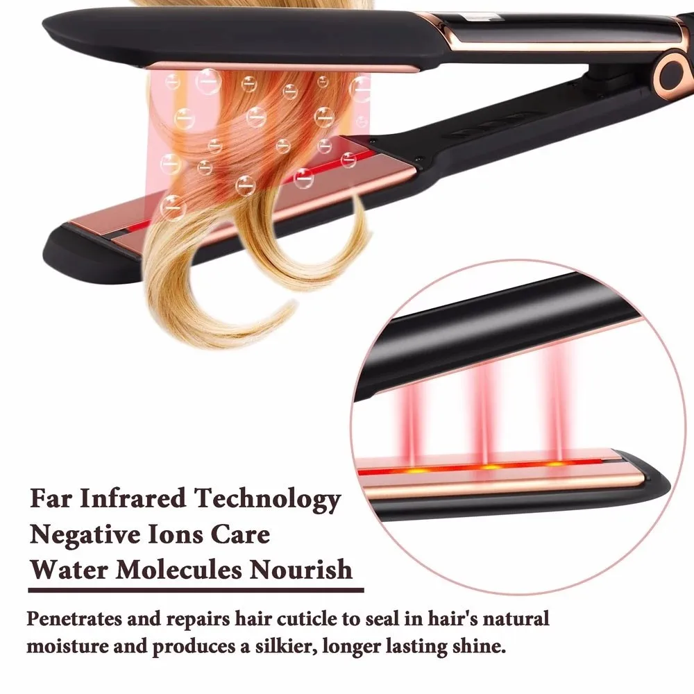 450 infrared  titanium plate hair straightener iron