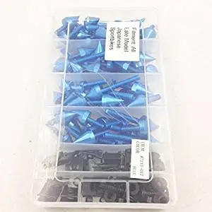 XKMT GROUP Blue Universal Spike Socket Head Bolts Button Head Bolts Flange Bolts Nylon Removable Rivets Fuji-lock Nuts Fairing Bolts Windscreen Fasteners Screw Kit For Honda CBR 600 929 954 900 RR