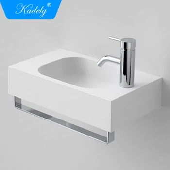 Small Size Solid Surface Wall Mount Countertop Vessel Wash Basin