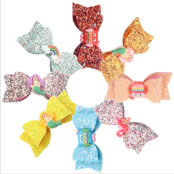 3 5 Inci Lucu Kartun Flamingo Burung Hantu Rambut Busur Kids Jepit