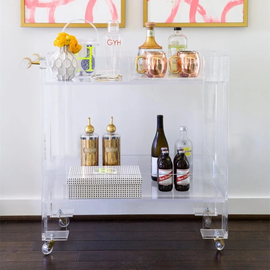 Modern Acrylic Furniture Bar Cart Buy Acrylic Bar Cart,Acrylic Lucite