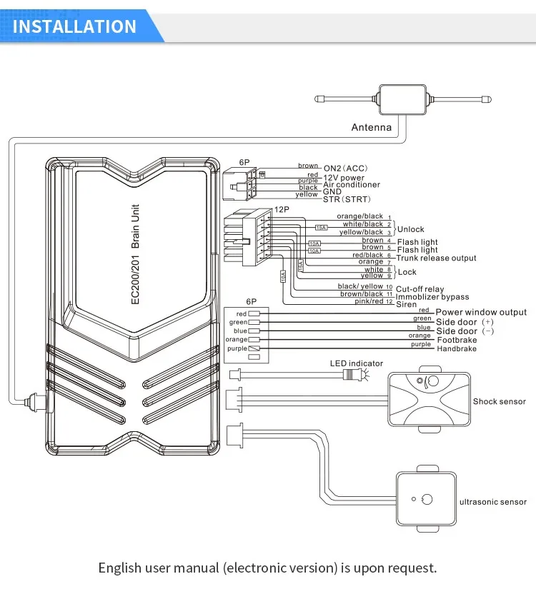 Easyguard Ec200k9 2 Way Car Alarm System With Lcd Pager Display Remote