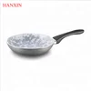 Forged aluminum fry pan with non-stick coating,silk screen inside and crack heat resistant painting