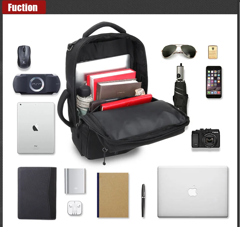 3IN1 waterproof multifunctional unisex USB charging port laptop school backpack rucksack back pack messenger bag satchel 2017