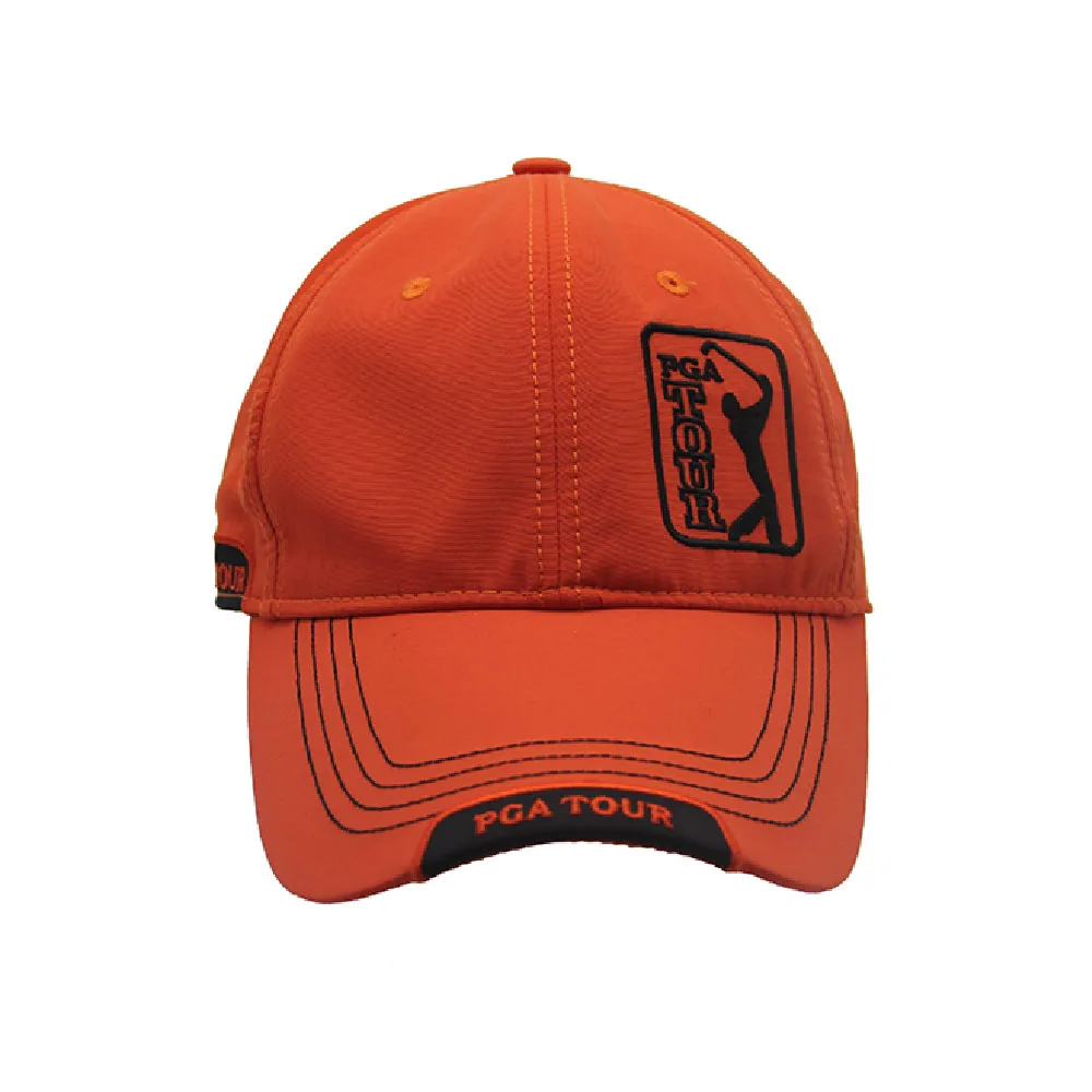orange golf cap