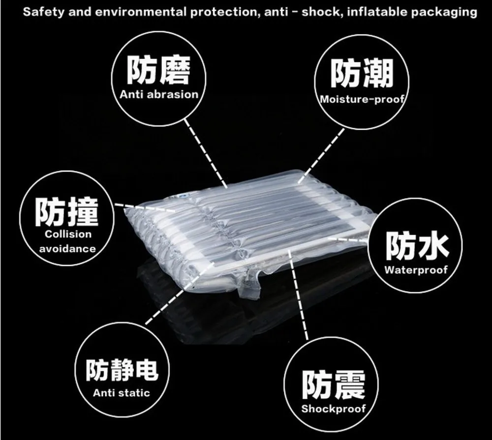Inflatable Plastic Air Bag Packaging For Notebook Air Fill Cushion Bag