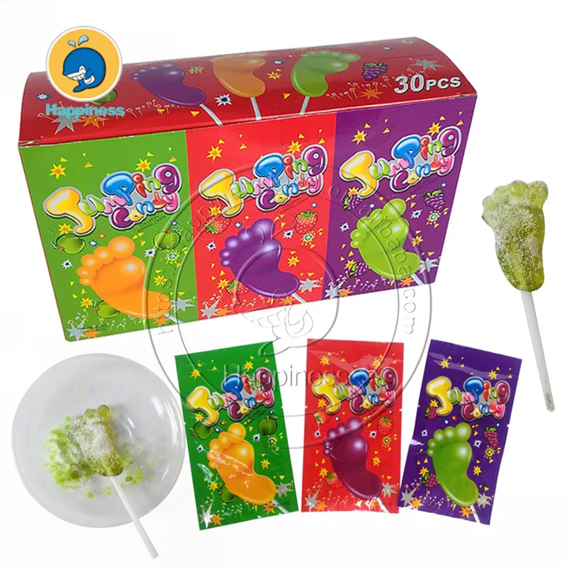 Fruit Flavor Jumping Candy Popping Candy With Foot Lollipop Buy Foot