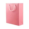 Glossy Custom Made Brand Name Craft Cosmetic Foldable Shopping kraft Paper Bags