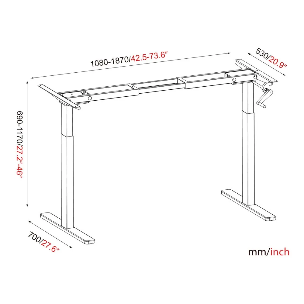 Mecanismo De Elevación De Manivela Manual,Herrajes De Altura Ajustables