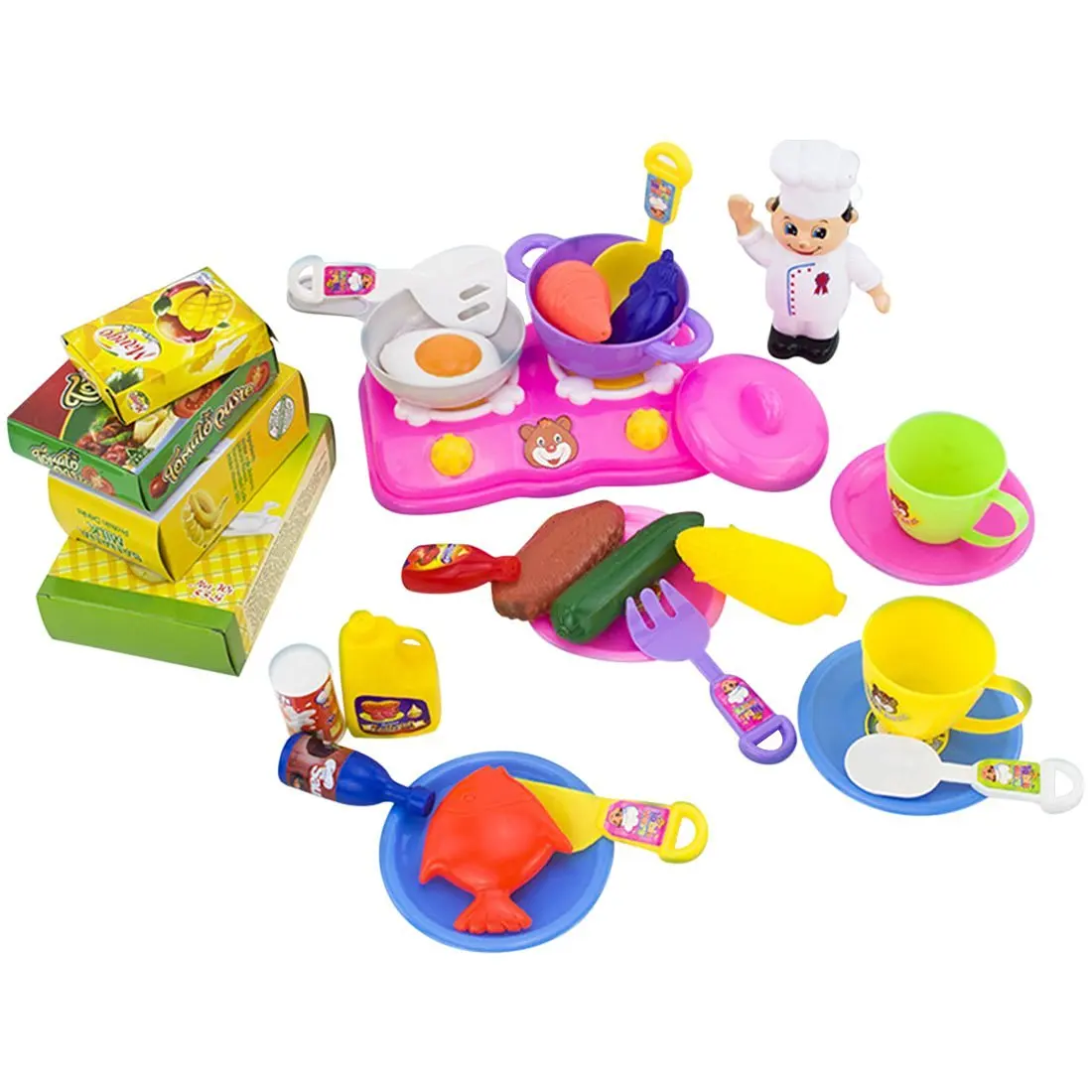 Buy Classical Tableware Pretend Play Toy Kitchen Play Set W Toy