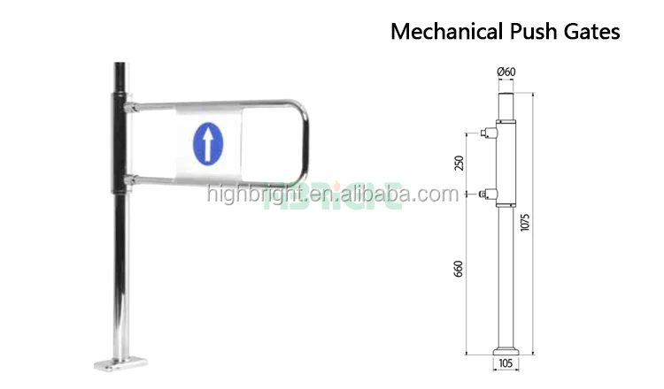 Automatic Turns Tile Swing Tube Gate For Supermarket Access