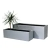 Factory sales high strength durable fiberglass resin outdoor large rectangle flower pots for home and garden
