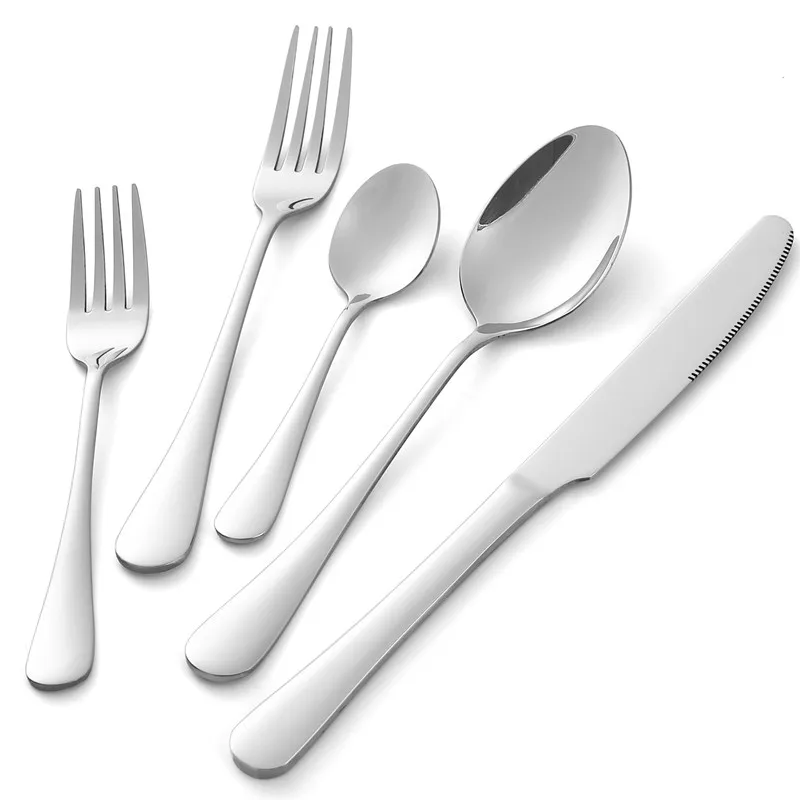 Classic 24 Piece Gold Stainless Steel Cutlery Set Flatware Set For Gift