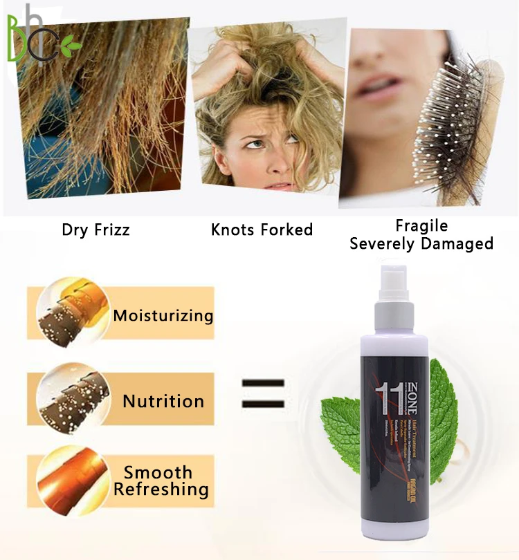 11 in one hair care heat protect repair fixing treatment argan oil leave in hair spray