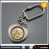 Round shape stainless steel key chains with bird designs pendant