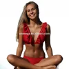 Sexy Swimwear Women Push Up Swimming Suit Solid Beachwear