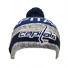 Unisex Warm beanie hats knitted pattern logo beanie cap hat with custom label