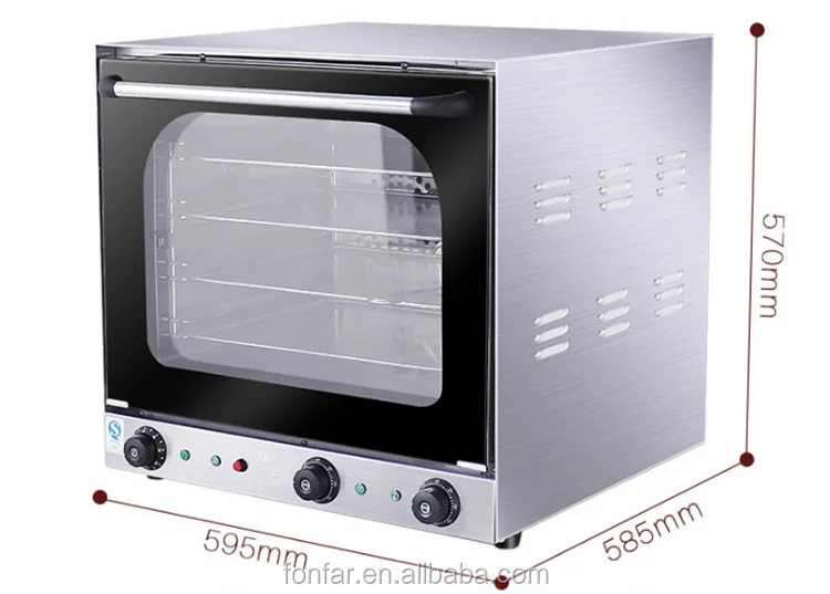 Small Bakery Electric Convection Bread Oven With Three Hot Plate/pizza