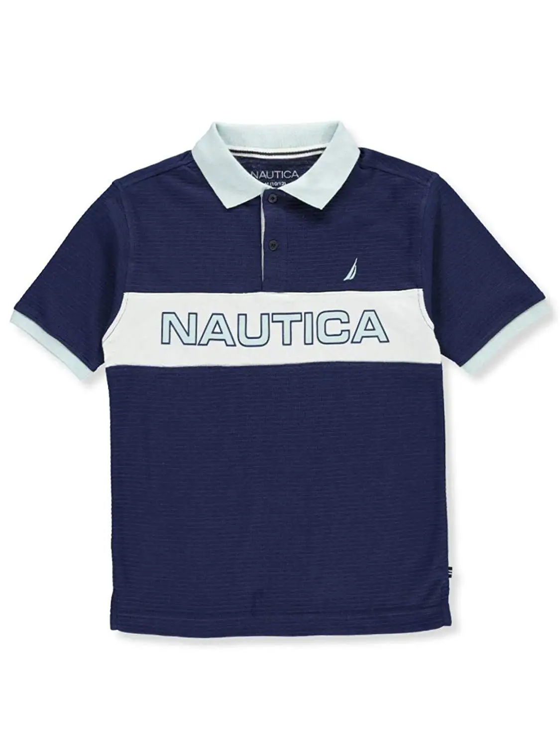Nautica Boys Short Sleeve Tonal Stripe Deck Polo Shirt