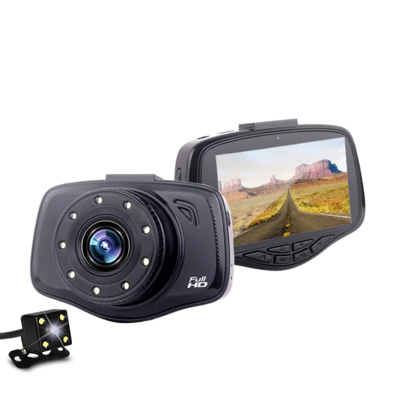 3.0 Inch Compact Dual Lens Car Dash Cam Car Side Mirror Camera With G