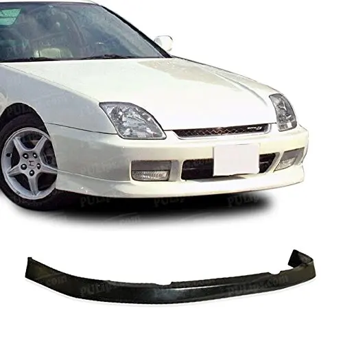 Type R Style Front Lip for 1992 1996 Honda Prelude Unpainted Black Polypropylene