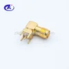 RF connector SMA female right angle for pcb mount