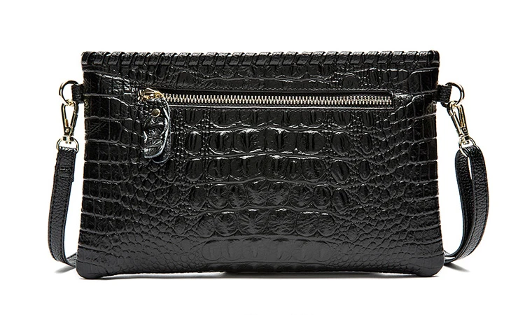 hayden medium crocodile embossed leather messenger bag