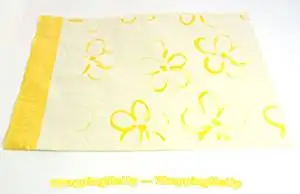 50 -10x13" Yellow Daisy Designer Series Flat Poly Mailers, w/Self-seal closure