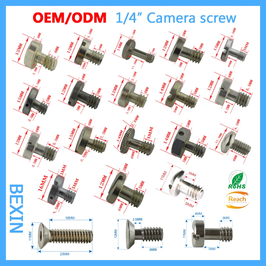 Tripod Camera Nut Dring 1/4" Mounting Screw Spy Camera Screw Tripod