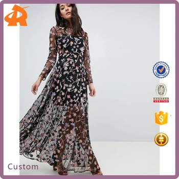 floral embroidered homecoming dress