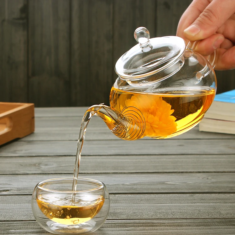 Handblown Clear High Borosilicate Small Glass Teapot With Infuser Buy