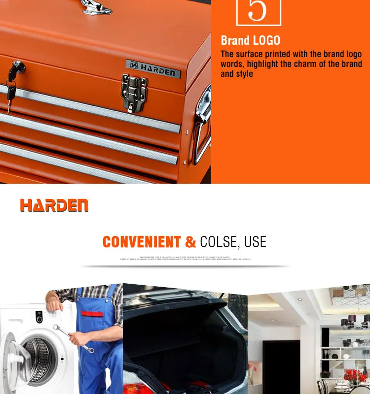 Professional Heavy Duty Tool Boxes Portable Tools Box Three Drawers