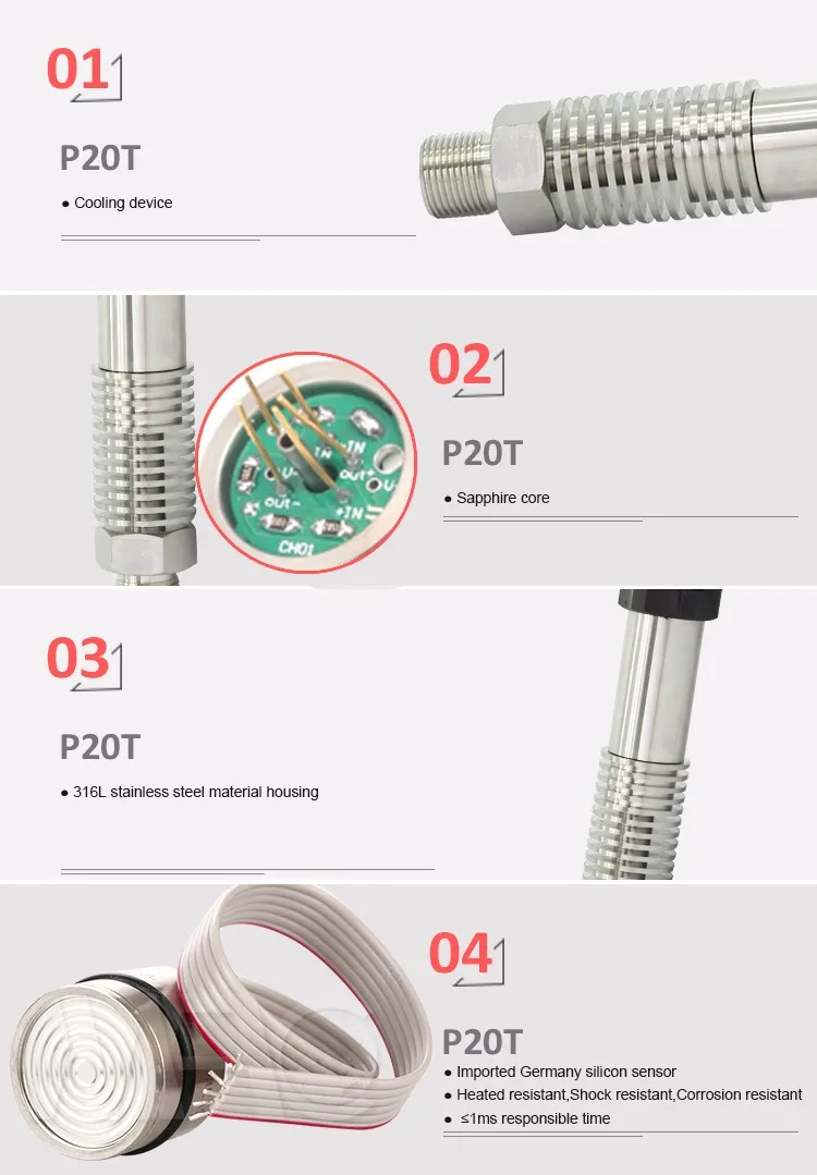 Mac 200bar High Temperature Autoclave Temperature Pressure Sensor P20t