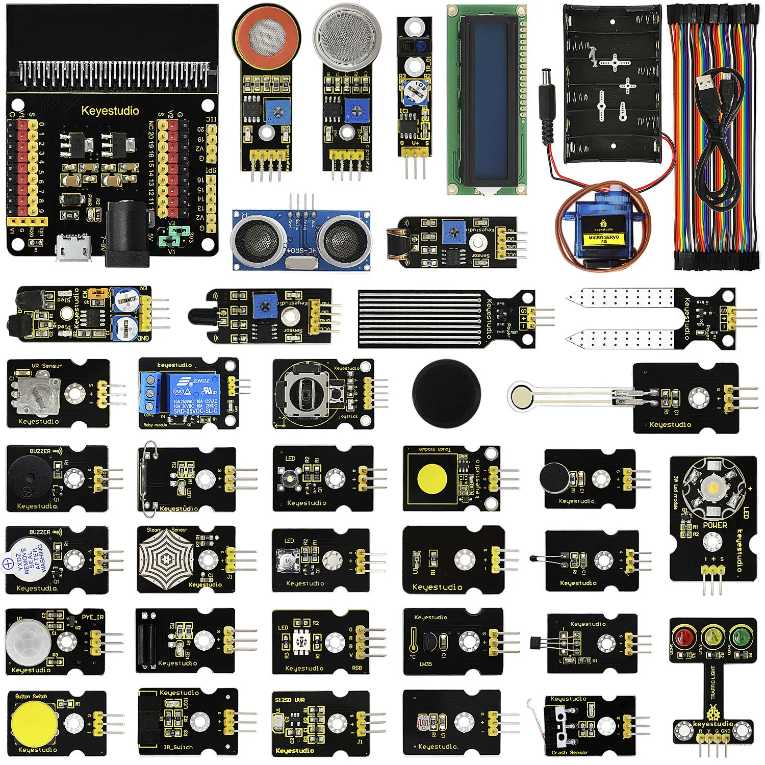 Keyestudio 37 In 1 Sensor Shield Starter Kit For Bbc Micro Bit Without ...