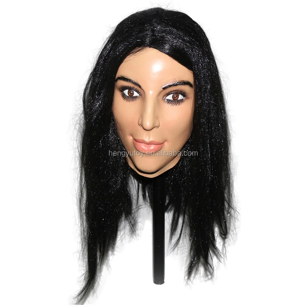 Female Face Mask Latex Fancy Dress Halloween Costume Living Doll Crossdresser N