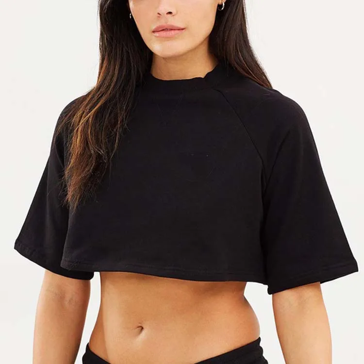 New Look Women Cropped Sweatshirts 100% Cotton Oversized Hoodie Sweatshirts Wholesale - Buy ...