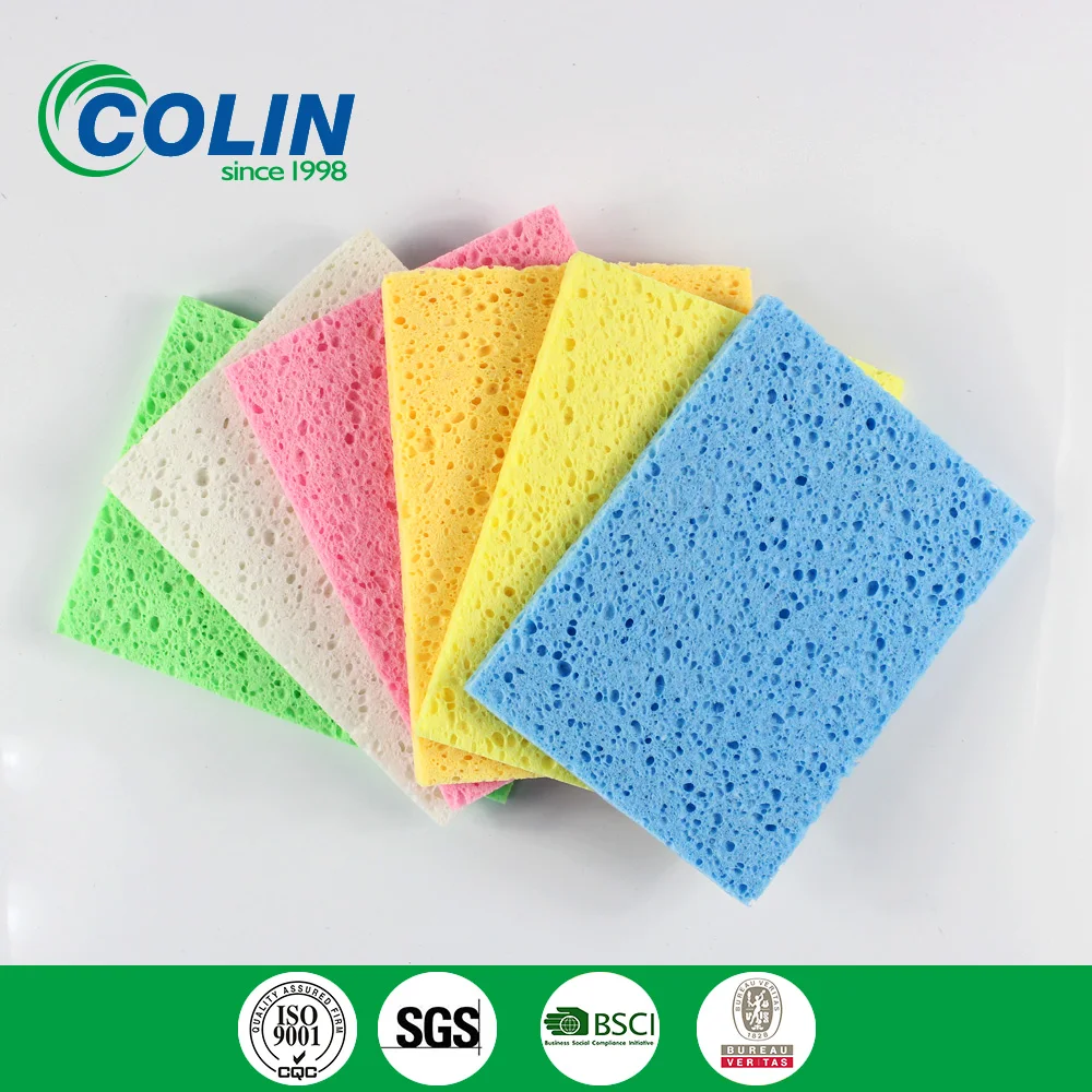 Cheap Customized Colorful Bulk Cellulose Sponge Block For Kitchen